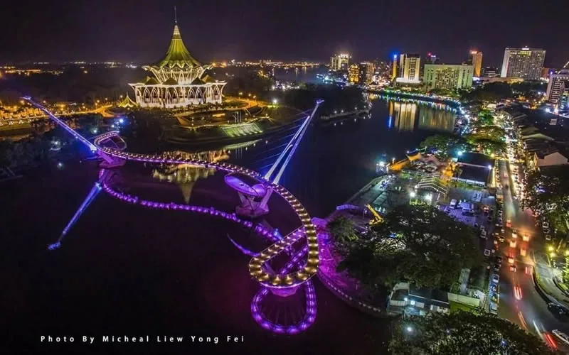 Kuching City at night