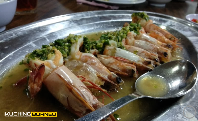 Muara Tebas Seafood Steamed Prawn