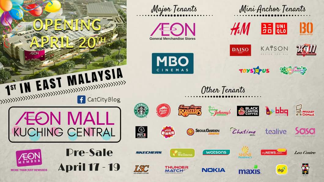 AEON Mall Kuching Central to open this 20th April - KuchingBorneo